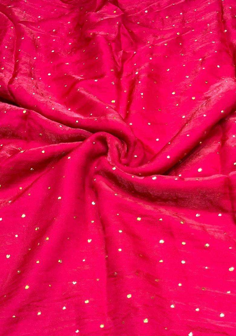 Pink Embroidered Silk Blend Lehenga Set - Indya