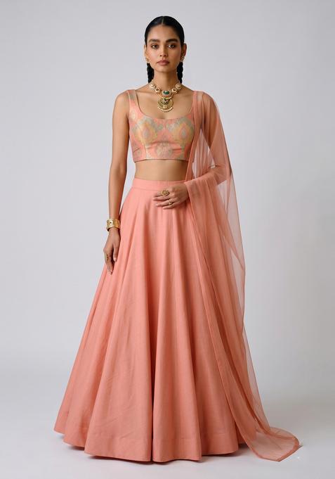 Peach Printed Fusion Set