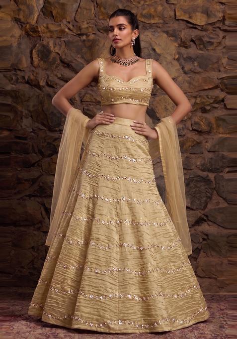 Golden Embellished Lehenga Set