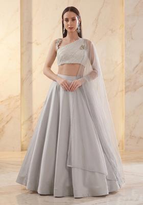 Off-White Embroidered Handwork Fusion Set