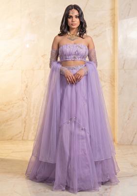 Lavender Handwork Lehenga Set