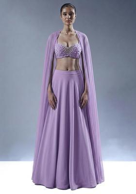 Lavender Handwork Lehenga Set