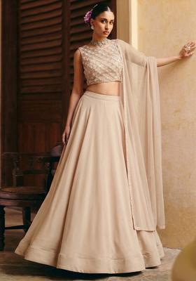 Beige Handwork Lehenga Set