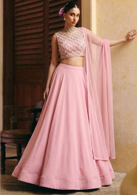 Baby Pink Handwork Lehenga Set
