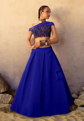 Royal Blue Hand Work Lehenga Set
