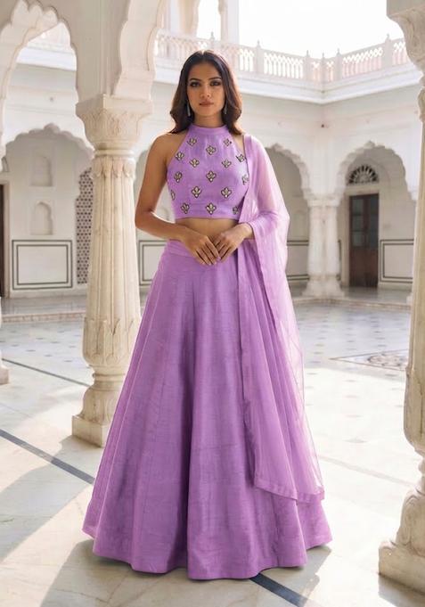 Lavender Handwork Lehenga Set