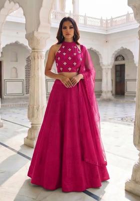 Rani Pink Handwork Lehenga Set