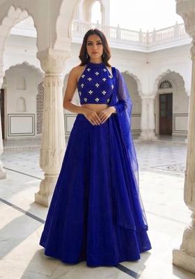 Royal Blue Handwork Lehenga Set