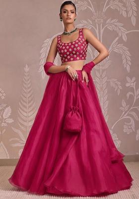 Rani Pink Handwork Lehenga Set