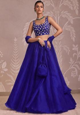 Royal Blue Handwork Lehenga Set