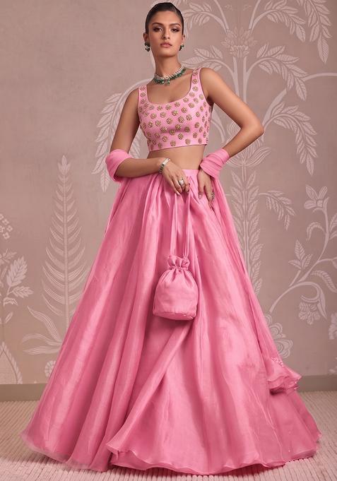 Light Pink Handwork Lehenga Set
