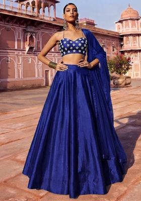 Royal Blue Handwork Lehenga Set