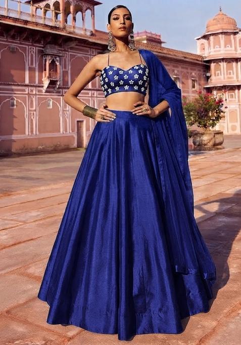 Royal Blue Handwork Lehenga Set