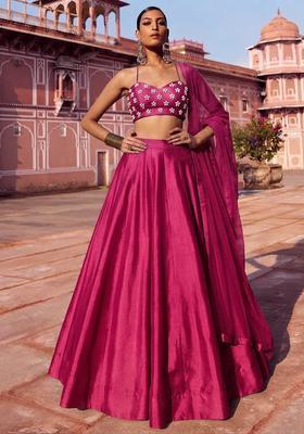 Rani Pink Handwork Lehenga Set