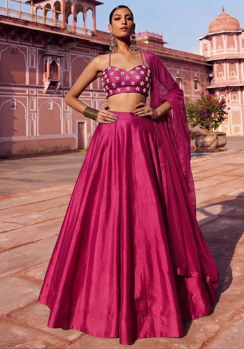 Rani Pink Handwork Lehenga Set