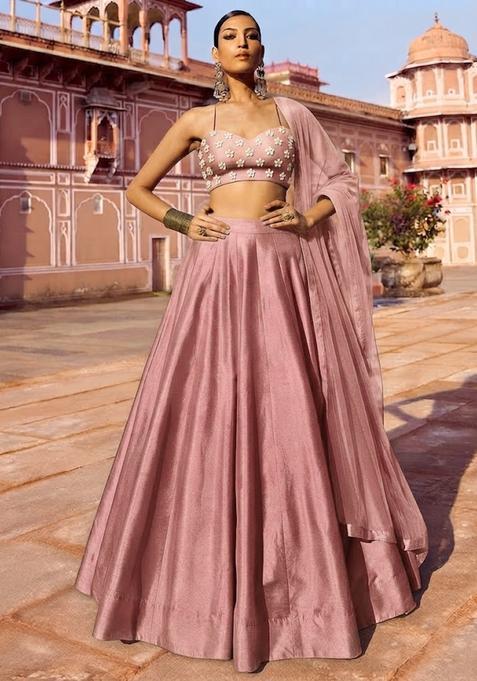 Blush Pink Handwork Lehenga Set