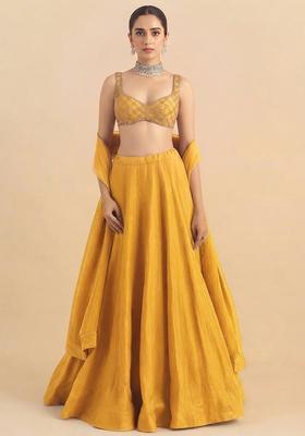 Yellow Handwork Lehenga Set