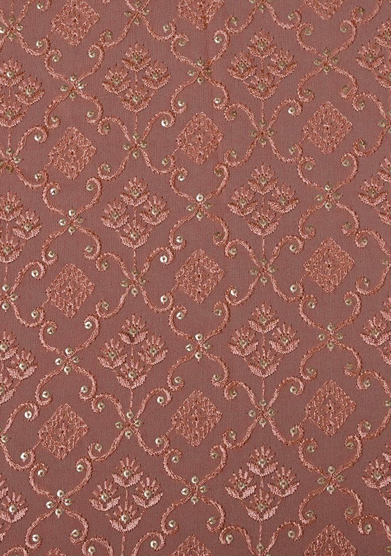 Maroon Embroidered Georgette Sharara Set - Indya