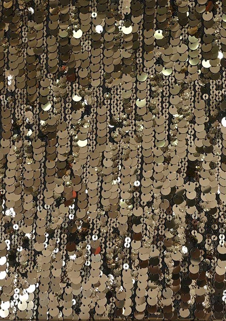 Gold Embellished Net Lehenga Set - Indya