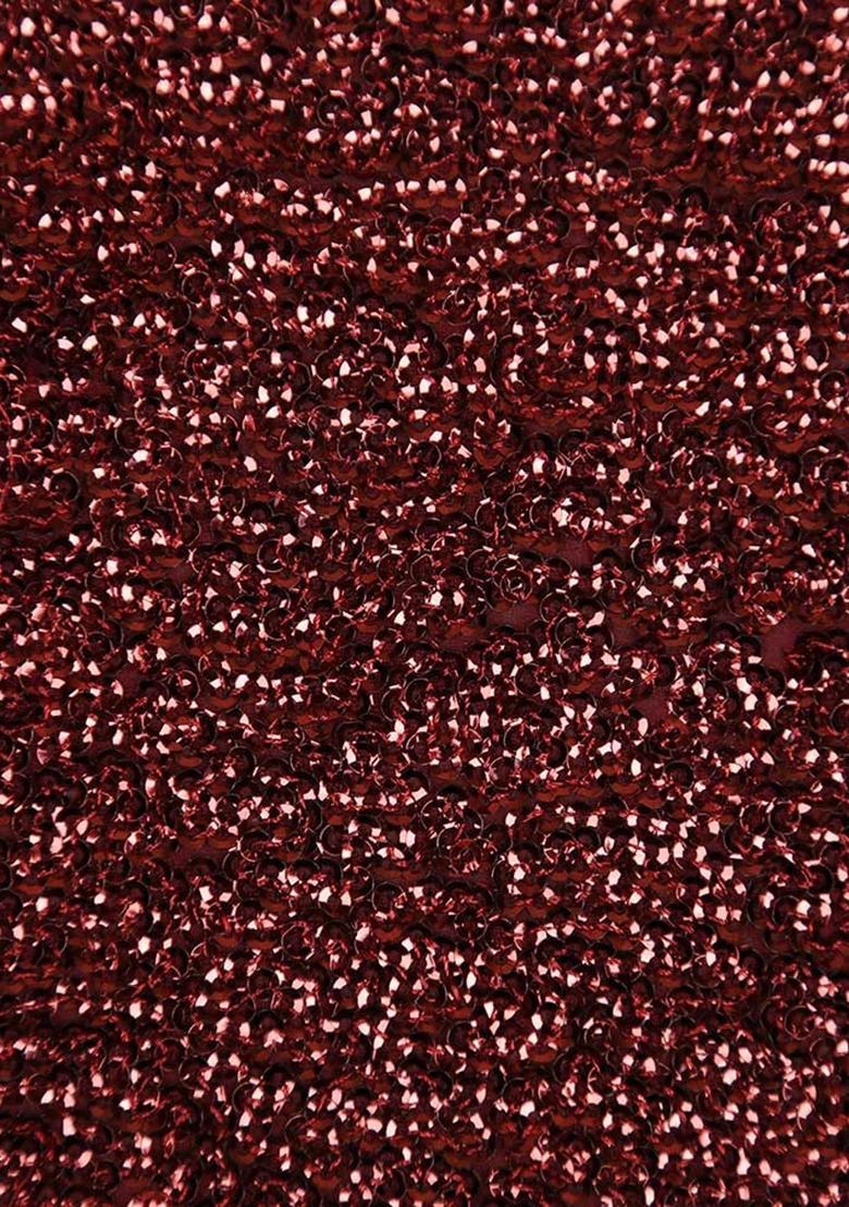 Maroon sequin Embellished Georgette Saree set - Indya