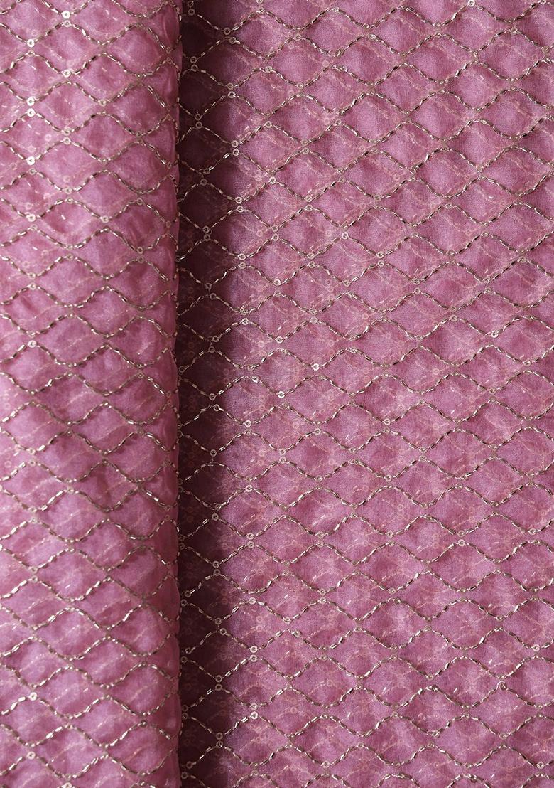 Gajri Pink Embroidered Organza Pre Draped Saree Set - Indya