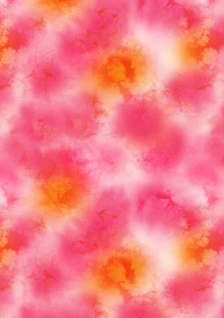 Pink Printed Organza Fusion Set - Indya