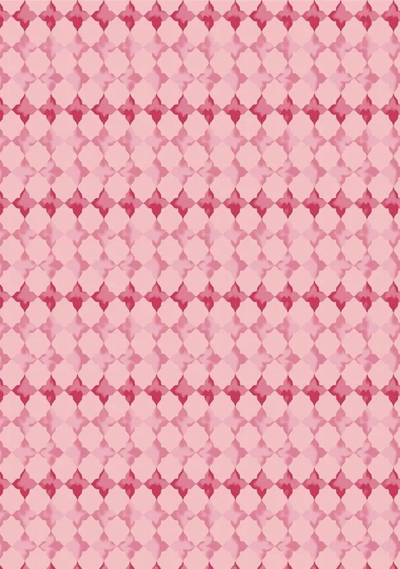 Pink Printed Chiffon Fusion Set - Indya