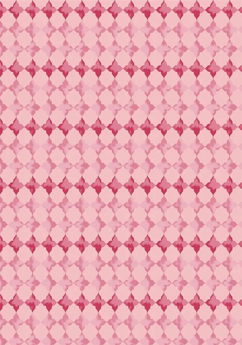 Pink Printed Chiffon Pre Draped Saree Set - Indya
