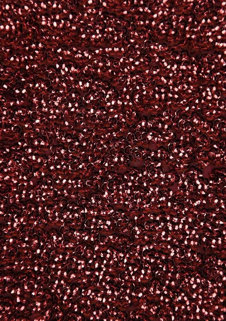 Maroon Sequin Embellished Lehenga Set - Indya