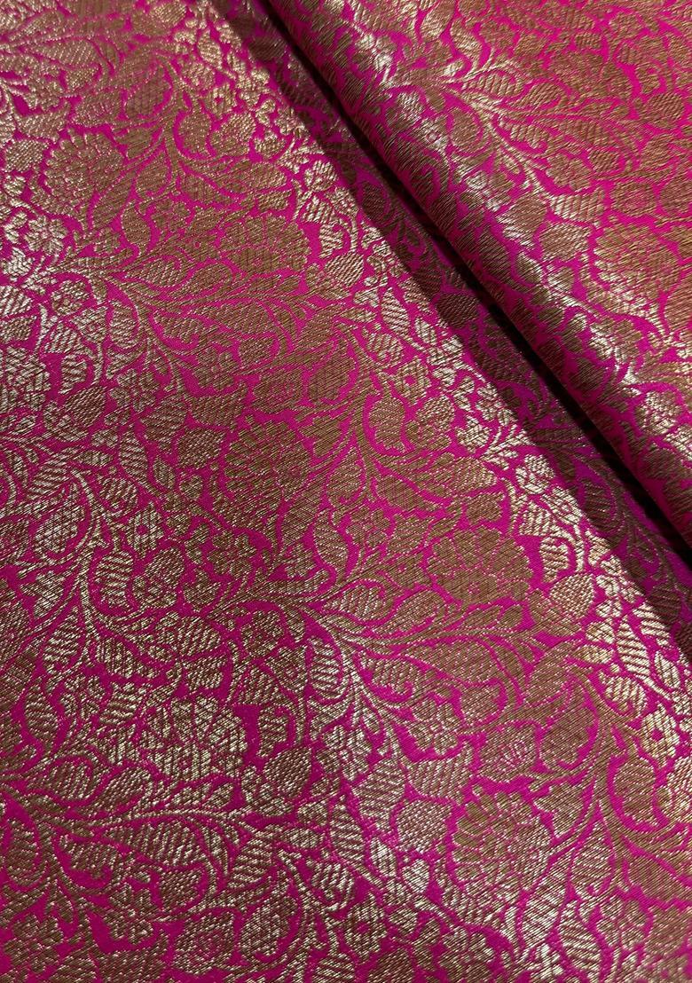 Maroon Brocade Lehenga Set - Indya