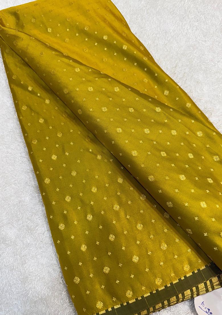 Yellow Sequin Georgette Lehenga Set - Indya