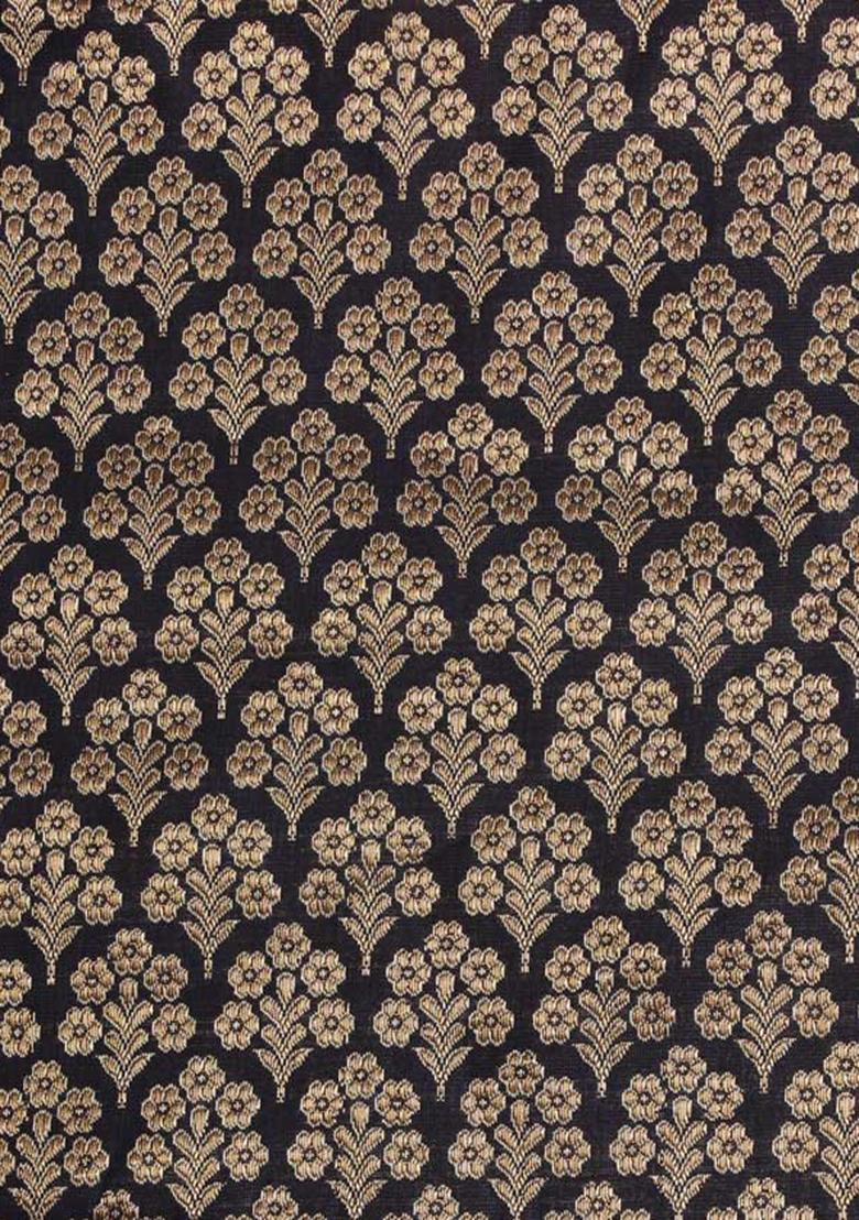 Black Brocade Fusion Set - Indya