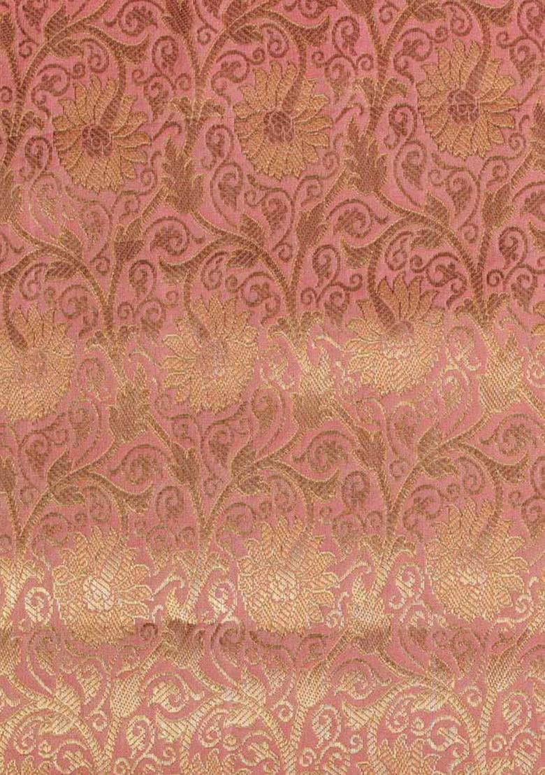 Pink Jacquard Jacquard Straight Kurta Set - Indya