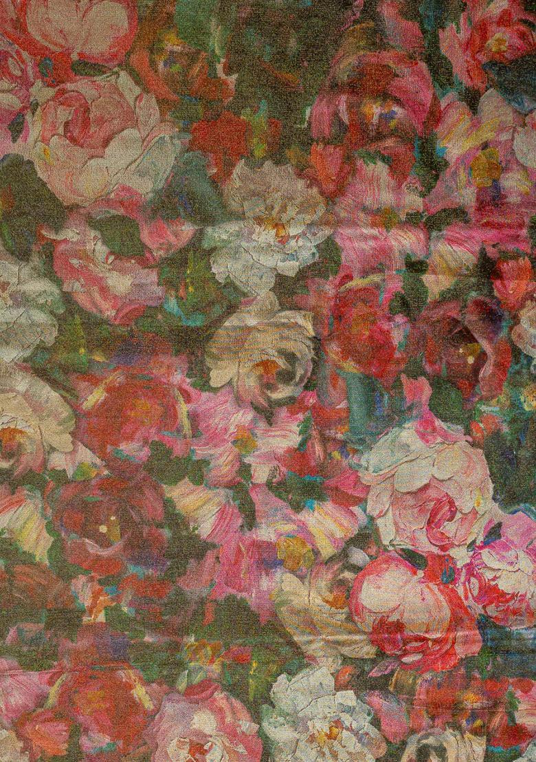 Green Printed Tissue Lehenga Set - Indya