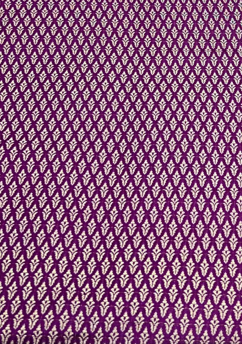 Purple Brocade Dress - Indya