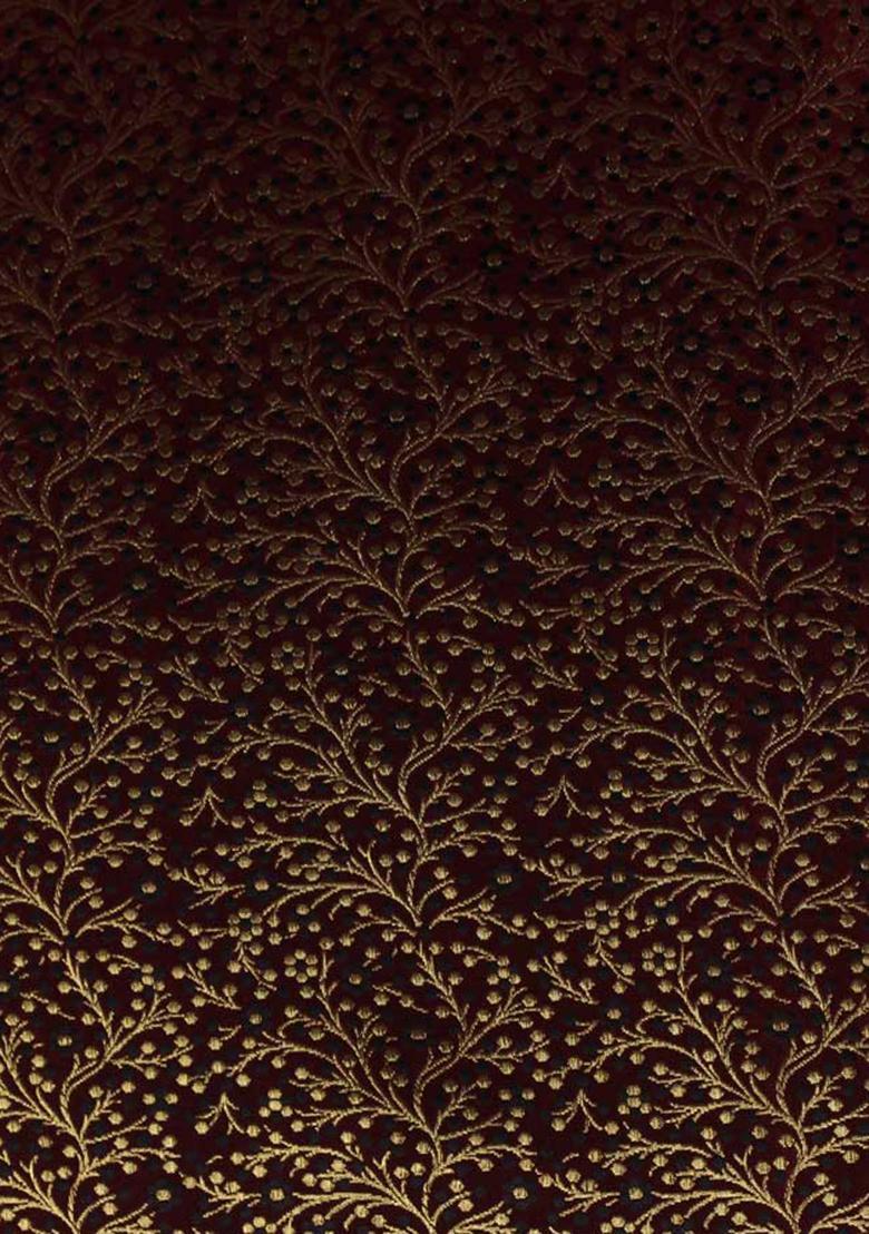 Maroon Brocade Co-Ord Set - Indya