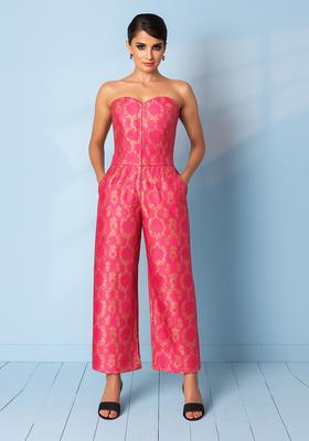 Pink Jacquard  Co-Ord Set
