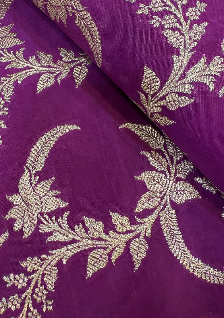 Purple Brocade Dress - Indya