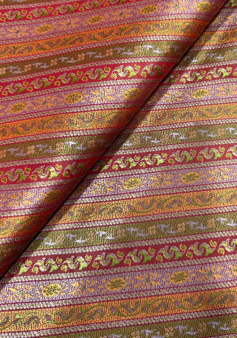 Multicolor Brocade Dress - Indya
