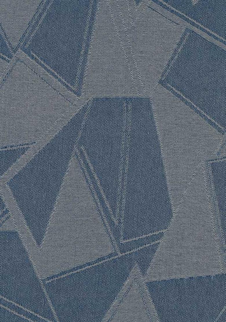 Light Blue Jacquard Denim Dress - Indya