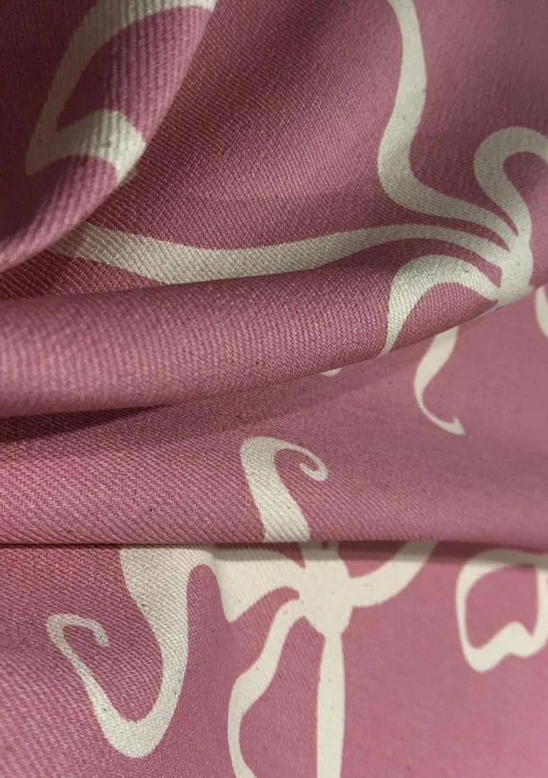 Pink Printed Cotton Denim Co-Ord Set - Indya