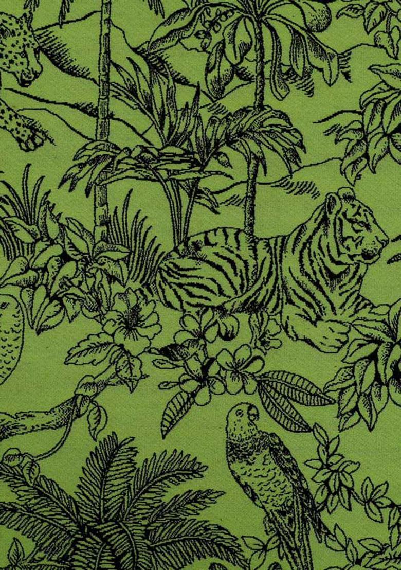 Green Printed Cotton Blend Dress - Indya
