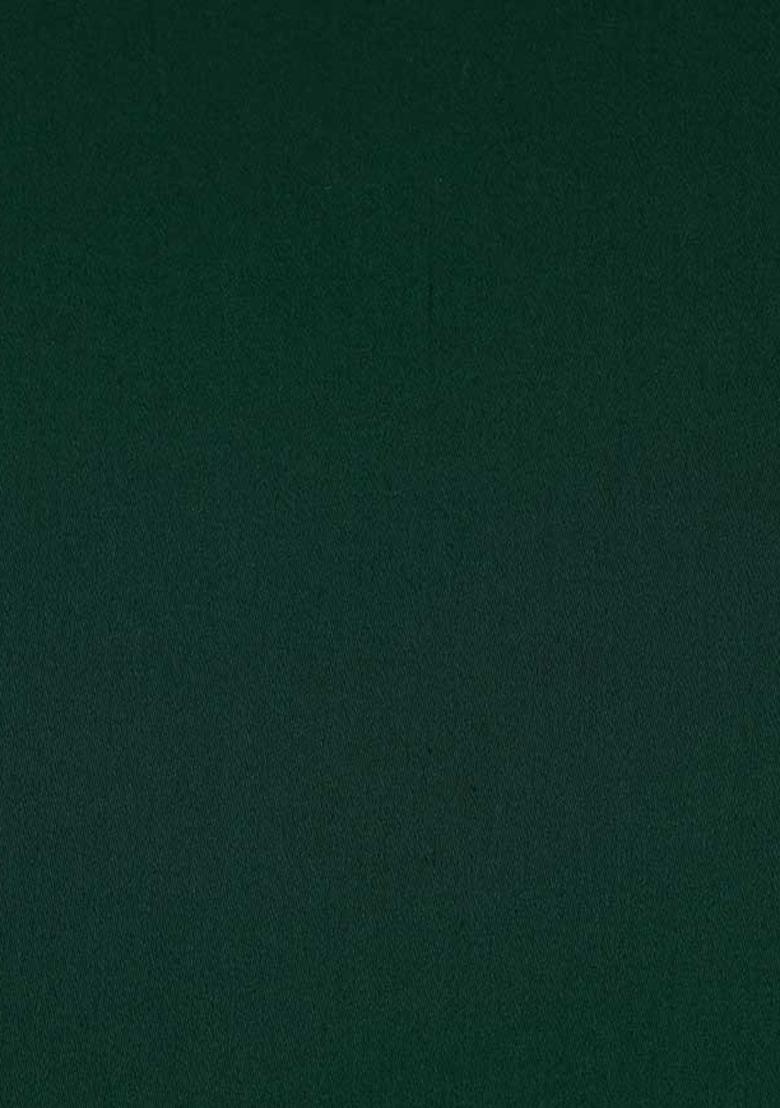 Green Solid Cotton Dress - Indya