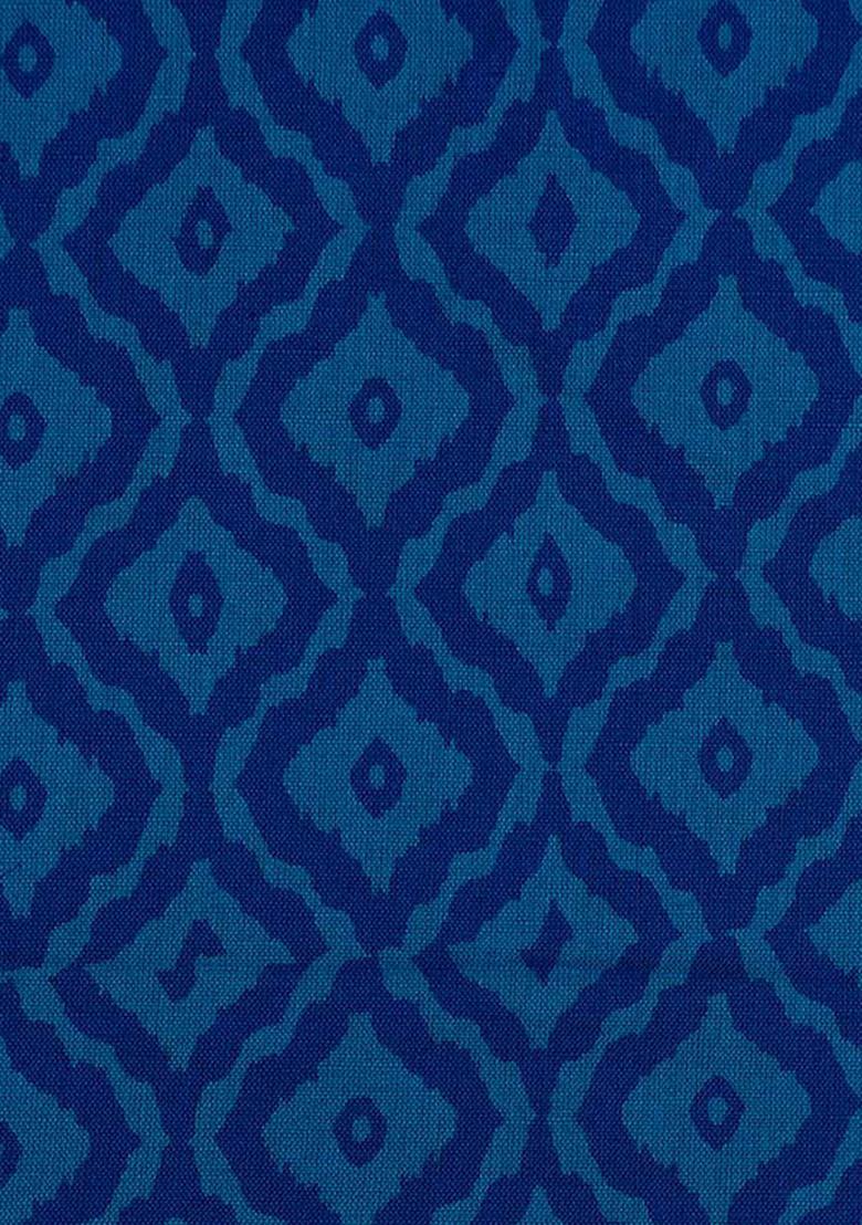 Blue Printed Cotton Linen Co-Ord Set - Indya
