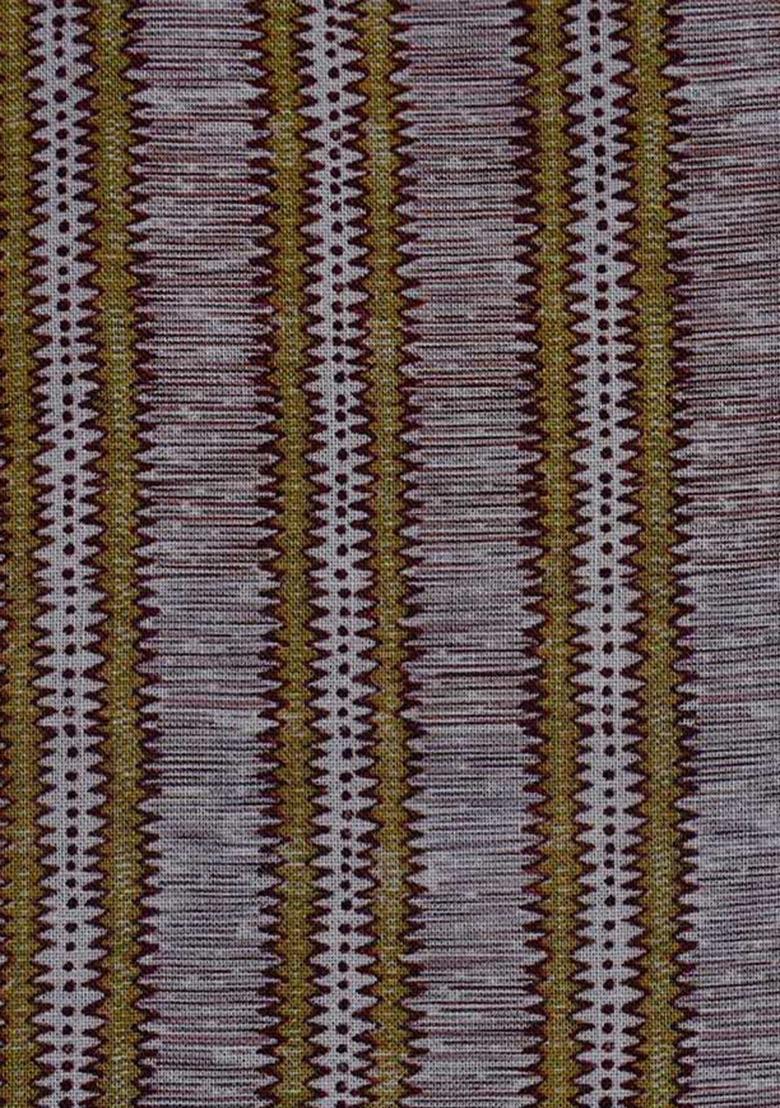 Brown Striped Linen Co-Ord Set - Indya