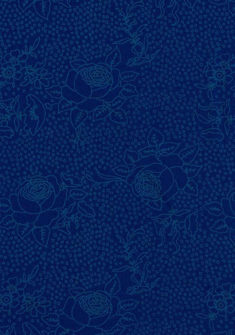 Blue Printed Linen Co-Ord Set - Indya
