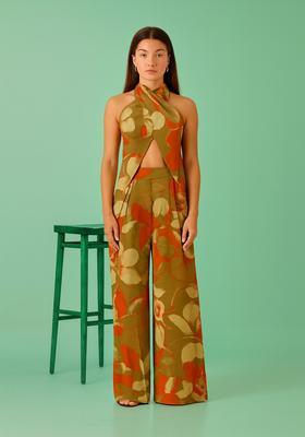 Multicolor Printed Chanderi Co-Ord Set