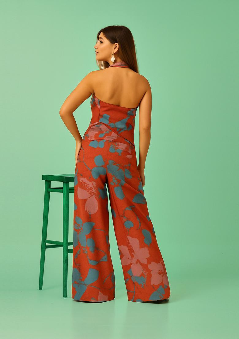 Multicolor Printed Chanderi Co-Ord Set - Indya