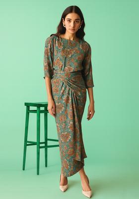 Multicolor Printed Cotton Dress