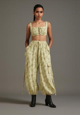 Green Printed Cotton Co-Ord Set